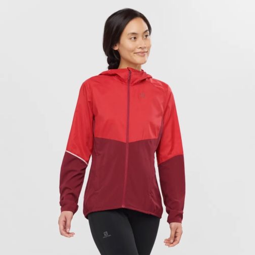 Red Salomon Agile Wind Women's Shell Jackets | IE CW5679